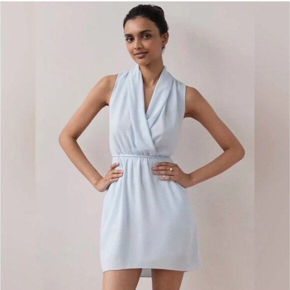 Wilfred‎ Sabine Dusty Light Blue Sleeveless Dress With Tie Waist Size M - Picture 10 of 10